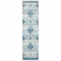 SAFAVIEH Madison Collection MAD615F Grey / Cream Rug 2'-3 X 8'