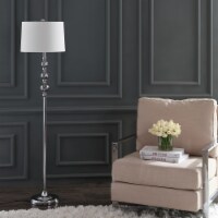 SAFAVIEH Addie Floor Lamp | Chrome / Grey |