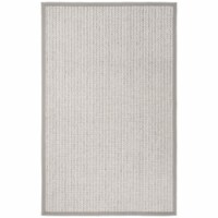 Safavieh PAB615G-5 5 x 8 ft. Palm Beach Rectangle Hand Knotted Rug - Silver & Ivory