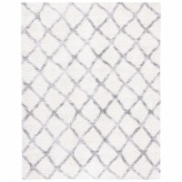 Safavieh BER215A-9 9 x 12 ft. Berber Shag 200 Rectangle Power-Loomed Rug - Cream & Gray
