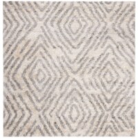 Safavieh BER218A-7SQ 6 ft. 7 in. x 6 ft. 7 in. Berber Shag 200 Square Power-Loomed Rug - Crea