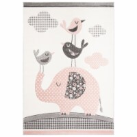 SAFAVIEH Carousel Kids Collection CRK127P Pink/Ivory Rug 4' X 6'