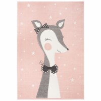 SAFAVIEH Carousel Kids Collection CRK191P Pink/Ivory Rug 4' X 6'
