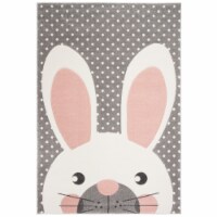 SAFAVIEH Carousel Kids Collection CRK168P Pink / Grey Rug 4' X 6'
