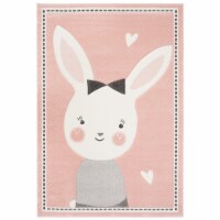 SAFAVIEH Carousel Kids Collection CRK166P Pink/Ivory Rug 5'-3 X 7'-6