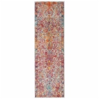 Safavieh CRS505A-29 2 ft. 2 in. x 9 ft. Crystal Rectangle Power-Loomed Rug - Light Blue & Ora