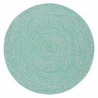 SAFAVIEH Braided BRD701Y Handwoven Teal / Ivory Rug 5' round