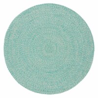 SAFAVIEH Braided BRD701Y Handwoven Teal / Ivory Rug 6' round