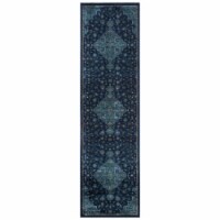 Safavieh VTG873-2330-28 2 ft. 2 in. x 8 ft. Vintage Rectangle Power Loomed Area Rug, Navy & T