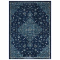 Safavieh VTG873-2330-3 3 ft. 3 in. x 4 ft. 7 in. Vintage Rectangle Power Loomed Area Rug, Nav
