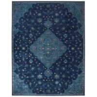 Safavieh VTG873-2330-8 8 x 10 ft. Vintage Rectangle Power Loomed Area Rug, Navy & Teal