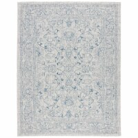 SAFAVIEH Outdoor CY8680-36812 Courtyard Grey / Navy Rug 9' x 12'