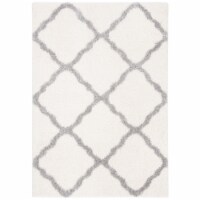 SAFAVIEH Parma Shag Collection PMA521A Cream / Grey Rug 5' 3 x 7' 6