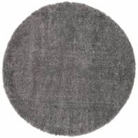 Safavieh FNT800G-7R 6 ft. 7 in. x 6 ft. 7 in. Fontana Shag 800 Power-Loomed Round Rug - Silve