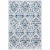 Martha Stewart Brentwood Rug - Cream/Blue