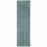 Safavieh AUG900J-28 August Shag Power Loomed Runner Area Rug, Aqua - 2 ft.-3 in. x 8 ft.