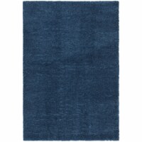 Safavieh AUG900N-5 5 ft. 3 in. x 7 ft. 6 in. August Shag 900 Power-Loomed Rectangle Rug - Nav