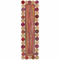SAFAVIEH Cape Cod CAP201A Handwoven Red / Multi Rug 2' 3 x 10'