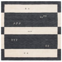 Safavieh HIM562A-6SQ 6 x 6 ft. Hand-Woven Himalaya Modern & Contemporary Wool Square Rug, Cre