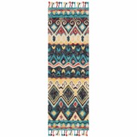 SAFAVIEH Aspen Collection APN137A Handmade Blue / Red Rug 2' 3 x 13' 0