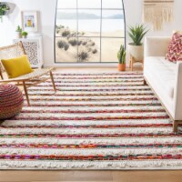 Safavieh NAT654A-9 9 x 12 ft. Natura Rectangle Hand Loomed Area Rug, Ivory & Red
