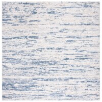 SAFAVIEH Amelia Collection ALA768A Ivory / Blue Rug 6'-7 X 6'-7 Square