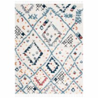 Safavieh MRC921A-9 9 x 12 ft. Morocco Rectangle Power Loomed Area Rug, Cream & Multi Color