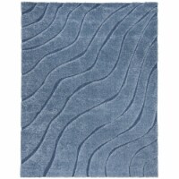 SAFAVIEH Florida Shag SG472-6065 Light Blue / Blue Rug 9' 6  x 13'