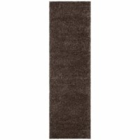 SAFAVIEH August Shag Collection AUG900T Brown Rug 2' 3  x 10'