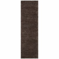 SAFAVIEH August Shag Collection AUG900T Brown Rug 2' 3  x 12'