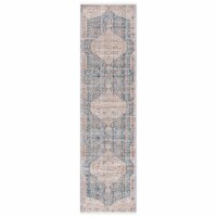 SAFAVIEH Kenitra Collection KRA661M Blue / Ivory Rug 2' 2  x 8'