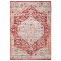 SAFAVIEH Kenitra Collection KRA661R Red / Beige Rug 10' x 14'