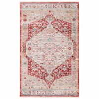 SAFAVIEH Kenitra Collection KRA661R Red / Beige Rug 3' x 5'