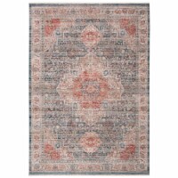 SAFAVIEH Kenitra Collection KRA672M Blue / Ivory Rug 4' x 6'