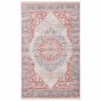 SAFAVIEH Kenitra Collection KRA678B Ivory / Red Rug 3' x 5'