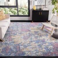 Safavieh MIR732N-6 6 x 9 ft. Hand Tufted Contemporary Mirage Medium Rectangle Rug, Navy & Rus