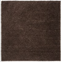 SAFAVIEH August Shag Collection AUG900T Brown Rug 3' square