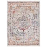 SAFAVIEH KRA676G Kenitra 600 Grey / Light Blue 4' x 6'