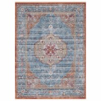 Safavieh KRA676N-8 8 x 10 ft. Kenitra 600 Polyester Space Dyed Rectangle Rug, Blue & Red
