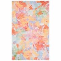 SAFAVIEH Florist Collection FLS154C Yellow / Plum Rug 4' x 6'