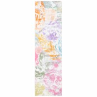 SAFAVIEH Florist Collection FLS156U Pink / Plum Rug 2' 3 x 8'
