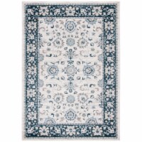 SAFAVIEH Isabella Collection ISA940A Cream / Navy Rug 5-3 X 7-6