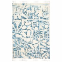 Safavieh MAN462M-6 6 x 9 ft. Manhattan Rectanglar Rug - Ivory & Blue