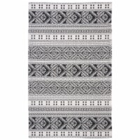 Safavieh AGT445Z-9 8 ft. 7 in. x 12 ft. Augustine 400 Rectangle Power Loomed Rug, Black & Cre