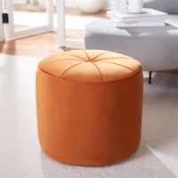 Safavieh OTT4502A Hawkem Cylinder Ottomans, Orange