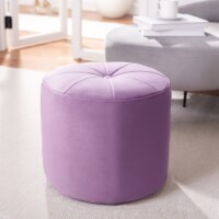 Safavieh OTT4502D Hawkem Cylinder Ottomans, Lilac