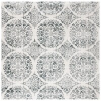 Safavieh ISA958H-7SQ 6 ft. 7 in. x 6 ft. 7 in. Isabella Square Power Loomed Rug, Charcoal & I