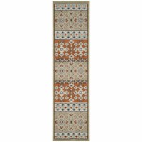 SAFAVIEH Outdoor VER093-0742 Veranda Green / Terracotta Rug 2' 3 x 6' 7