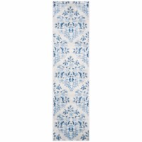 SAFAVIEH Brentwood Collection BNT856D Cream / Blue Rug 2' X 6'