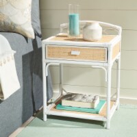 SAFAVIEH Bea 1-Drawer 1 Shelf Nightstand White/ Natural